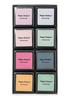 Ink Pads-Set, eight-piece.