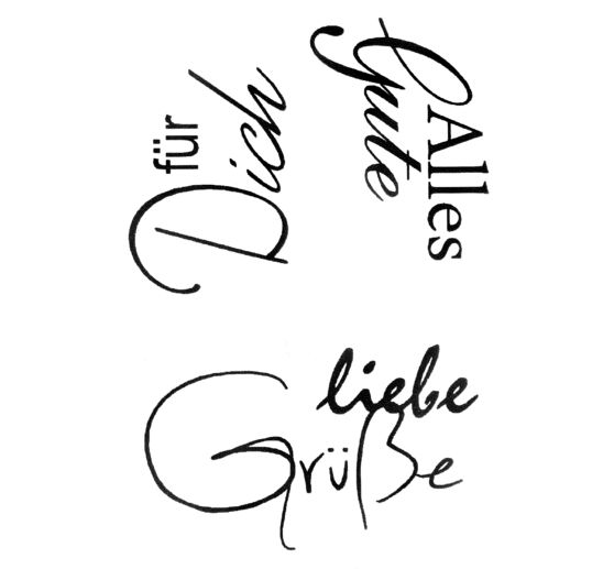 Clear Stamps set "Liebe Grüße"