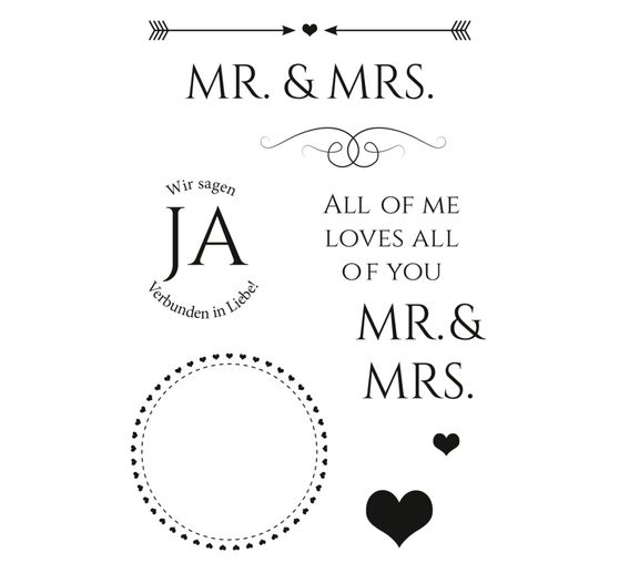 Tampons Clear Stamps "Mr. & Mrs.