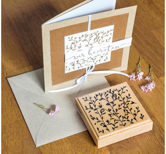 Wooden stamp "We are getting married"