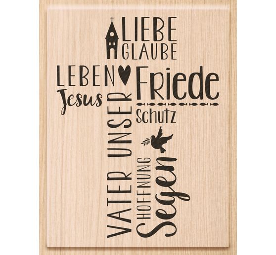 Houten stempel "Onze Vader"