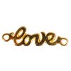 Charms connector "Love" Goud