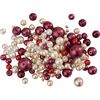 Glaswachsperlen-Mix, 65g Rosa/Rot