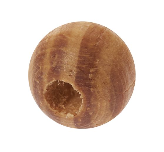 Perles bois nervures naturelles VBS, Ø 8 mm, 100 g
