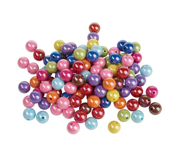 Perles acryliques VBS « Multicolore opaque », Ø 15 mm, 250 g