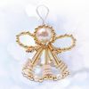 Kralen engel knutselset "Arielle", ca. 7cm Goud/Wit