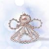 Kralen engel knutselset "Arielle", ca. 7cm Zilver/Wit