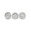 Net bead, large hole bead, approx. 12 x 10 mm Silver/White