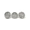 Netkraal, groot gat kraal, ca. 12 x 10 mm Oud Zilver