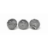 Netkraal, groot gat kraal, ca. 12 x 10 mm Antraciet