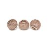 Netkraal, groot gat kraal, ca. 12 x 10 mm Rosé/Goud