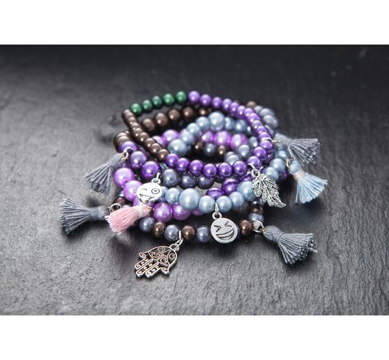 Pendentifs charms VBS « Give me five », 5 pc.