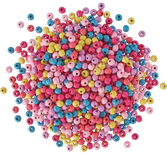 VBS Wooden beads "Color mix", 250 g