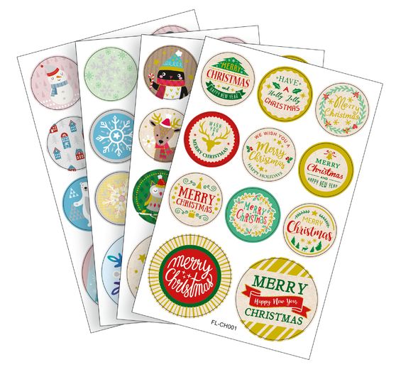 Round Sticker "Christmas time"