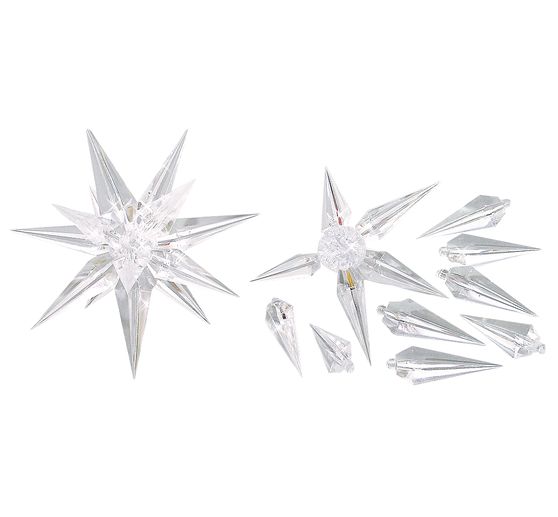 Etoiles en plastique, Ø 8 cm, 2 pc.