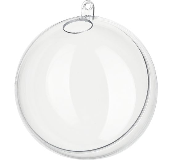 Boule acrylique avec perc&eacute;e, &Oslash; 8 cm