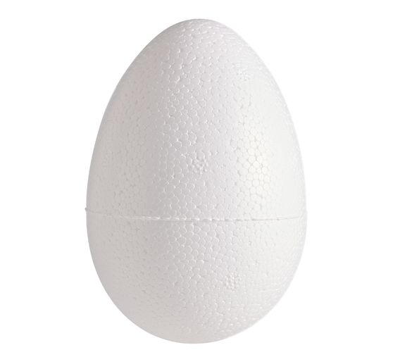 Piepschuim ei, 10 x 7,5 cm
