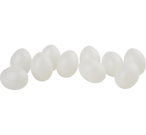 VBS Decorative egg "White", 10 pieces