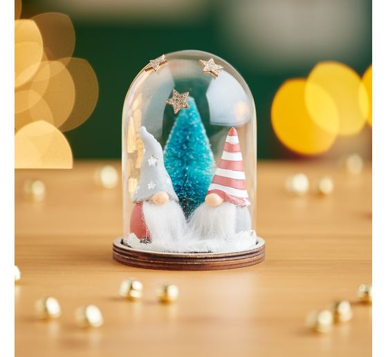 VBS Decoratieve glazen stolp met voet