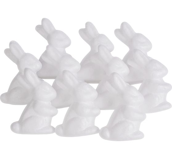 VBS Piepschuim figuur "Konijnen", 10 stuks