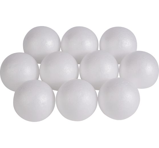 Boules en polystyrène VBS, Ø 7 cm, 10 pc.