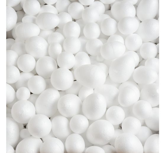 Piepschuim eieren & ballen set, 550 stuks