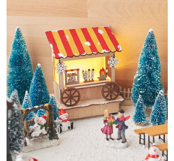 VBS Wooden building kit "Market stall", incl. LEDs