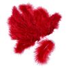 Marabou feathers, about 15 pieces Red