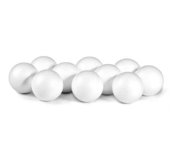 VBS Polystyrene ball, Ø 6 cm, 10 pieces