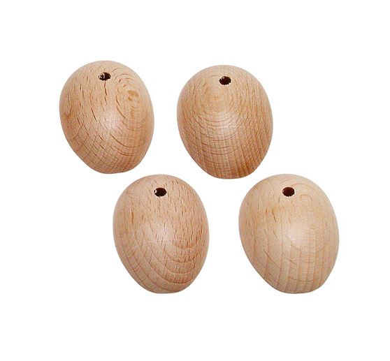 Houten poten met gat, 4 stuks