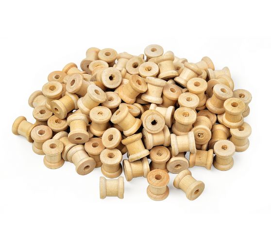 Mini-bobines en bois VBS « Ø 1,2 cm », 95 g