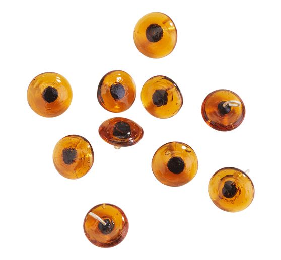 Bear ogen met oogje, bruin,Ø 12 mm, 10 stuks