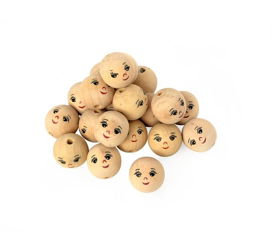 VBS Wooden heads "Nature", Ø 22 mm, 25 pieces