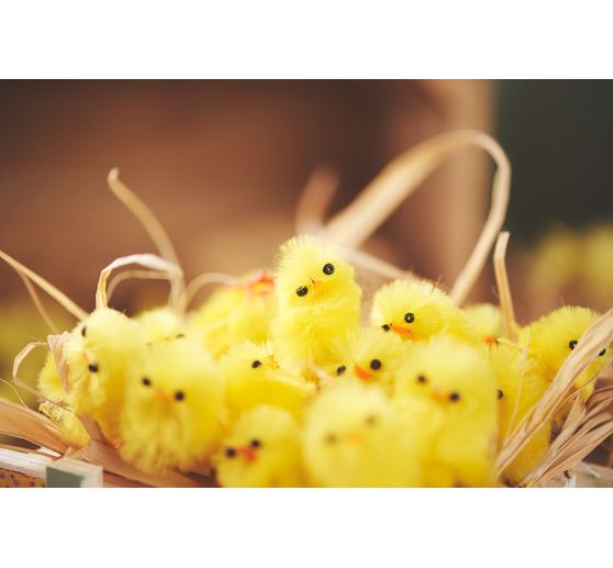 VBS Chenille kuikens "Hoogte 4 cm", 18 stuks