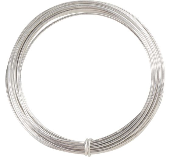 Fil d'aluminium argenté, L 3 m, Ø 3 mm