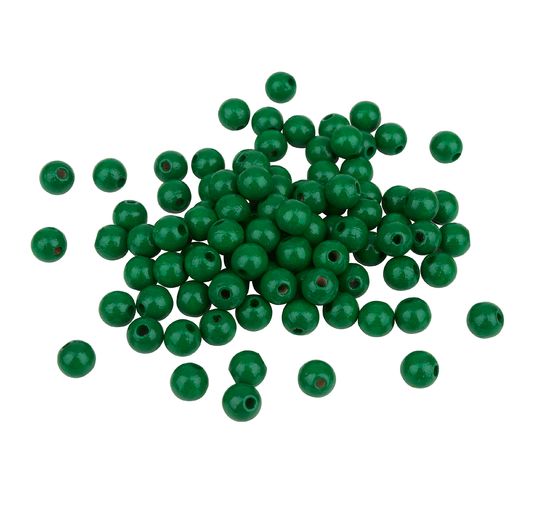 Houten kralen, Ø 8 mm, 85 stuks