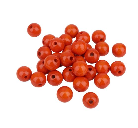 Houten kralen, Ø 12 mm, 30 stuks