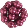 Glazen waskralen, Ø 10 mm, 20 stuks Donderrood