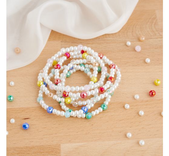 Glas geslepen kralen rond, 6 mm