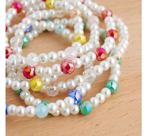 Glas geslepen kralen rond, 6 mm