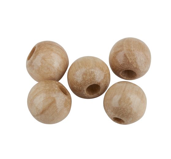 Holzperlen, Ø 6mm, ca. 125 Stück