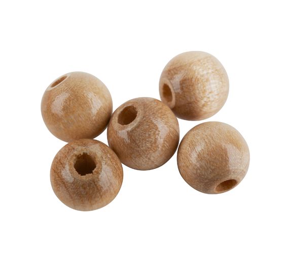 Houten kralen, Ø 8 mm, 85 stuks