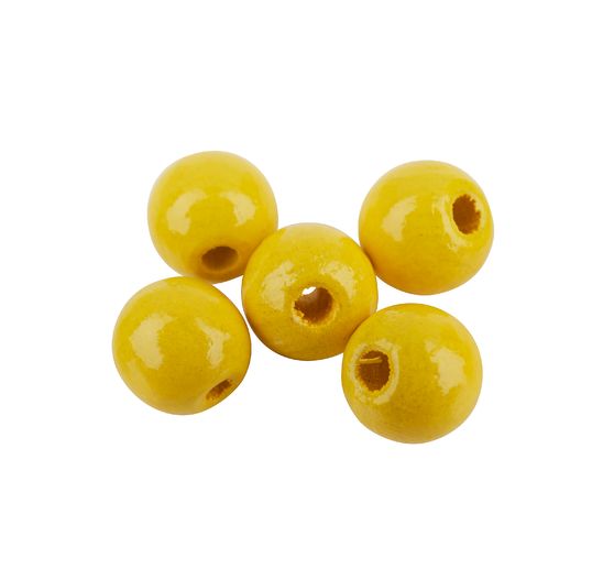 Houten kralen, Ø 8 mm, 85 stuks