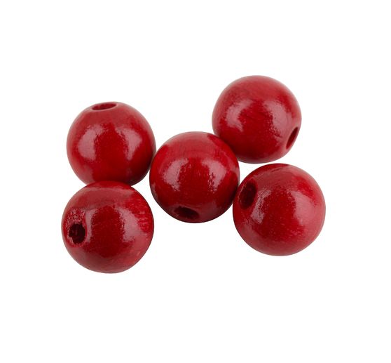 Houten kralen, Ø 8 mm, 85 stuks
