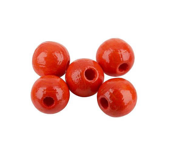 Houten kralen, Ø 8 mm, 85 stuks
