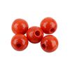 Houten kralen, Ø 8 mm, 85 stuks Oranje