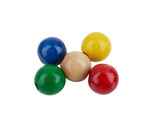 Houten kralen, Ø 8 mm, 85 stuks