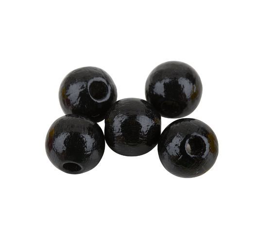 Houten kralen, Ø 8 mm, 85 stuks