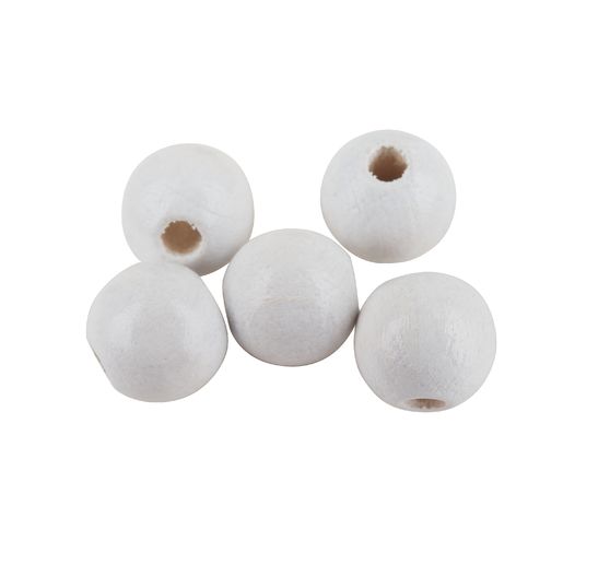 Houten kralen, Ø 8 mm, 85 stuks
