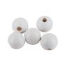 Houten kralen, Ø 8 mm, 85 stuks Wit